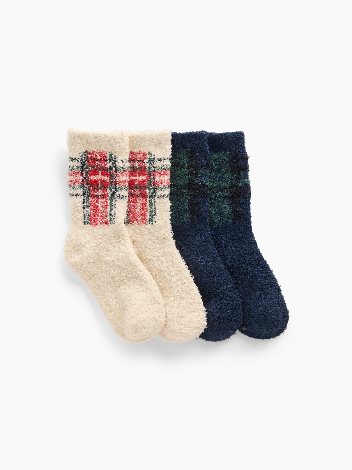Baby & Toddler Plaid Cozy Socks (2-Pack)