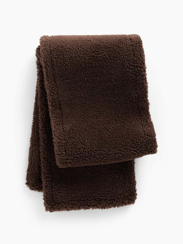 Sherpa & Vegan Leather Scarf