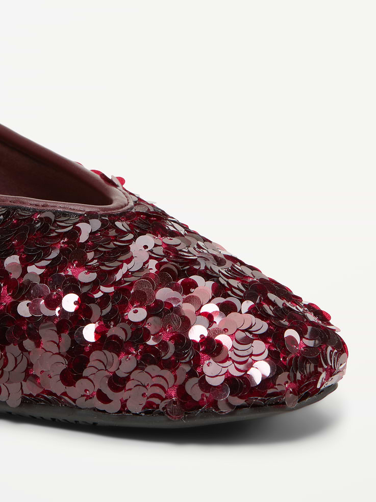 Image 4 de 5, Ballerines à paillettes à ouverture en V