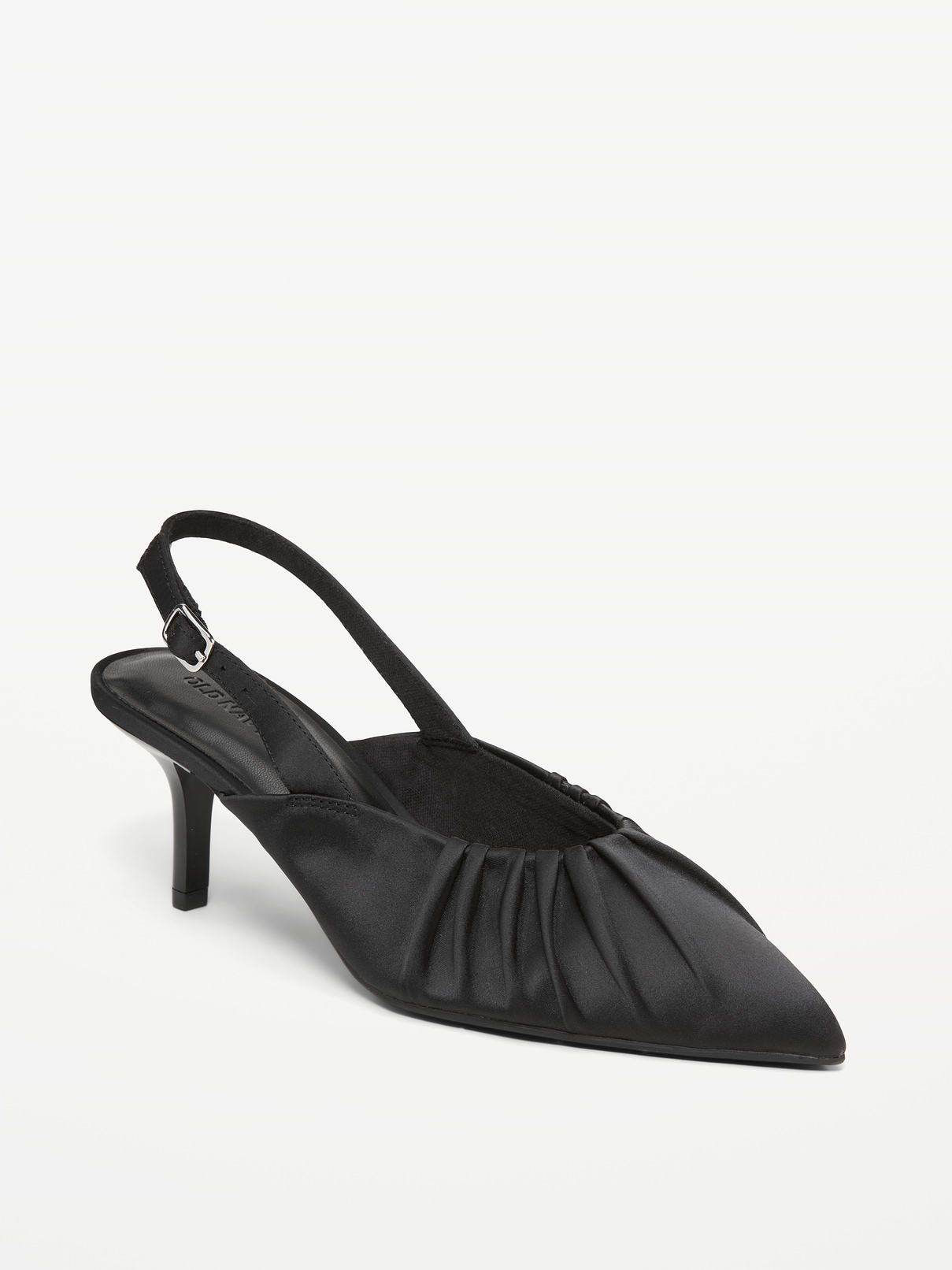 Pointed-Toe Slingback Satin Heels for Women