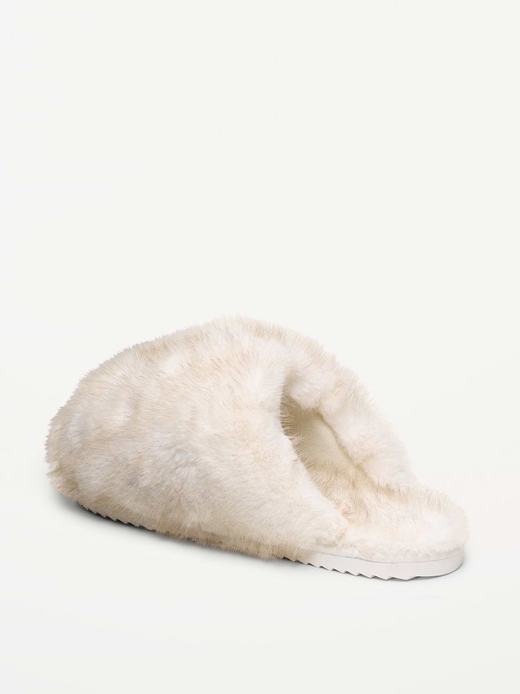 Image 4 of 4, Faux-Fur Slippers for Women
