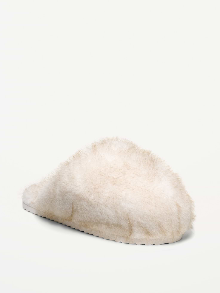 Image 1 of 4, faux fur upper, textured outsole, easy slip-on style, Product #1182019