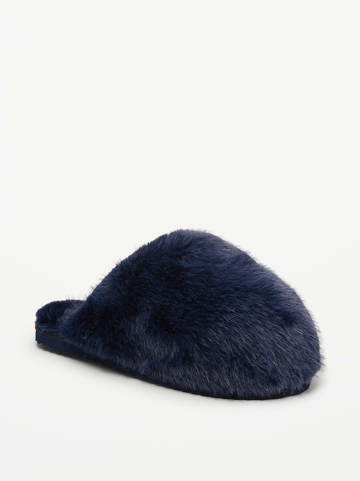 Image 1 of 4, faux fur upper, textured outsole, easy slip-on style, Product #1182019