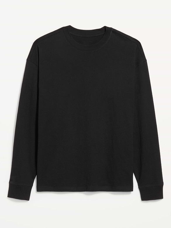 Oversized Long-Sleeve Crew-Neck T-Shirt