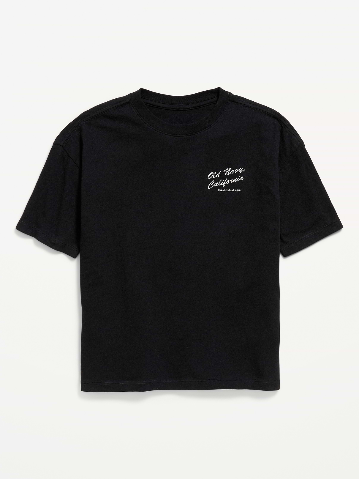 Image 1 of 2, crew neck, short sleeves, drop shoulders, logo graphic at front, Product #1181871