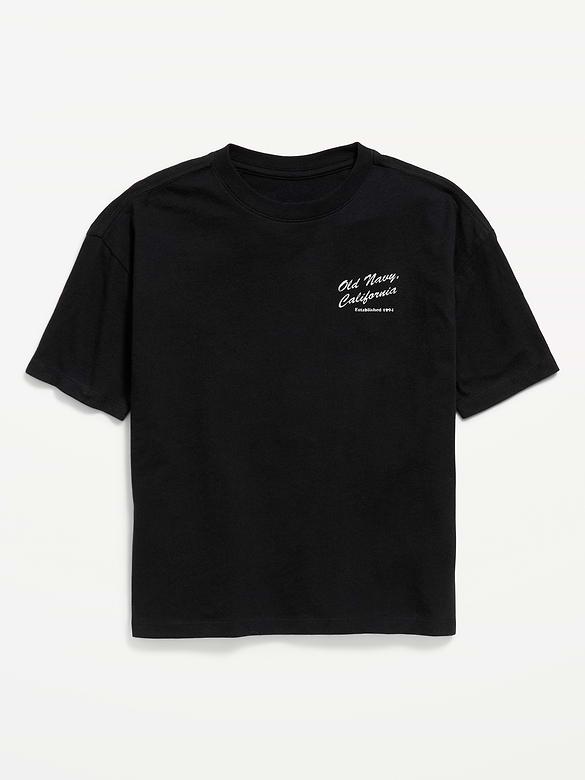 Oversized Short-Sleeve Logo Graphic T-Shirt for Boys
