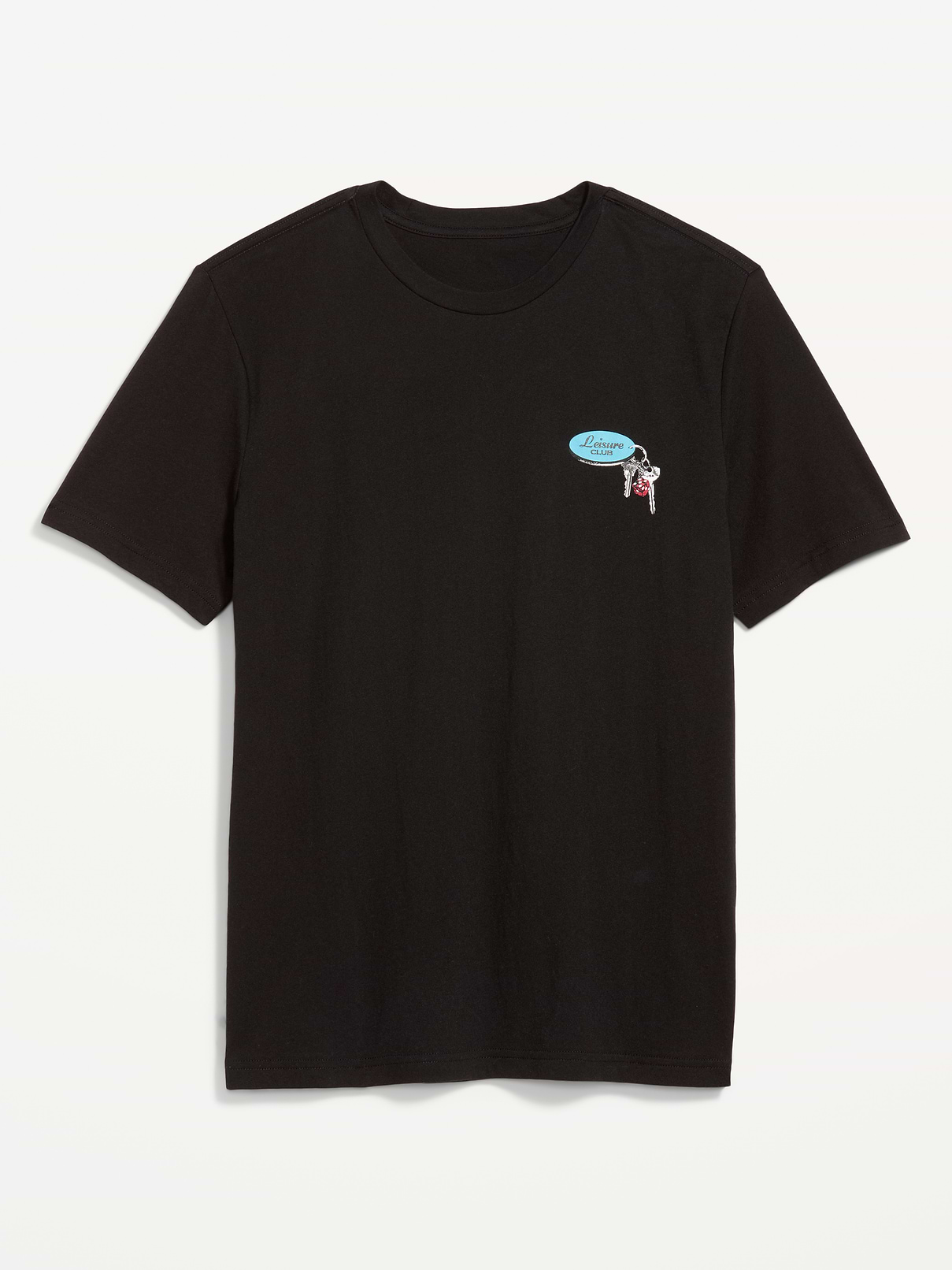Image 1 of 2, rib-knit crew neck, short sleeves, graphic varies, Product #1182304