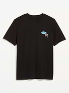 Image 1 of 2, rib-knit crew neck, short sleeves, graphic varies, Product #1182304