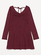 Image 2 of 2, Fit and Flare Polka-Dot Mesh Dress for Girls