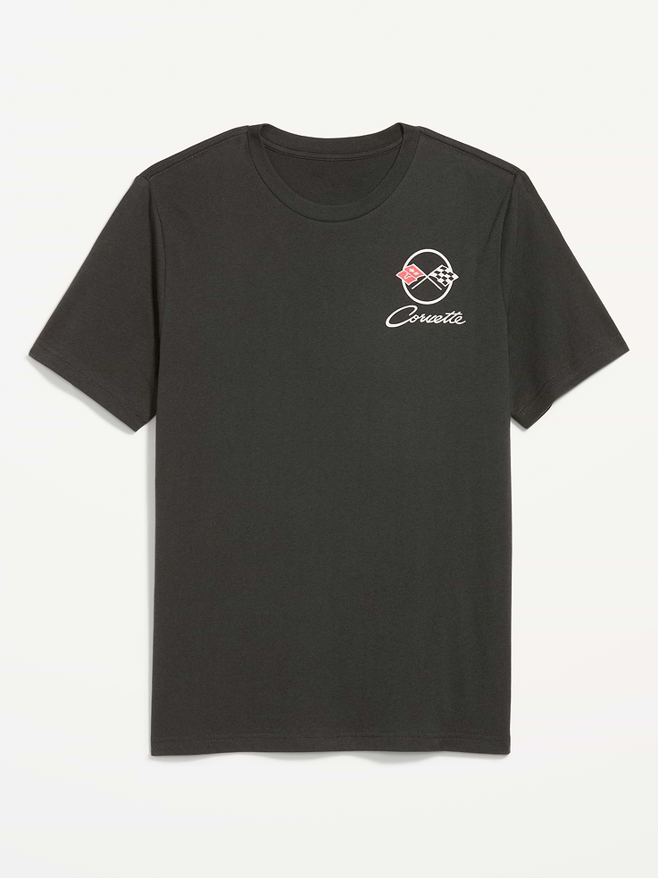 Image 1 of 3, rib-knit crew neck, short sleeves, licensed graphic, Copyright 2026 General Motors. All Rights Reserved., Product #1183943