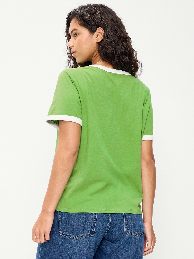 Image 6 of 8, EveryWear Crew-Neck Graphic Ringer T-Shirt