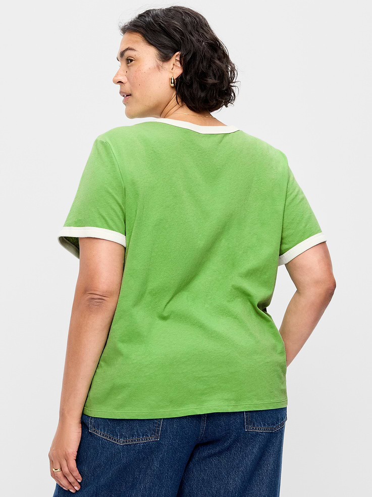 Image 8 of 8, EveryWear Crew-Neck Graphic Ringer T-Shirt