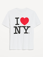 Image 1 of 2, rib-knit crew neck, short sleeves, licensed graphic, Product #1183928