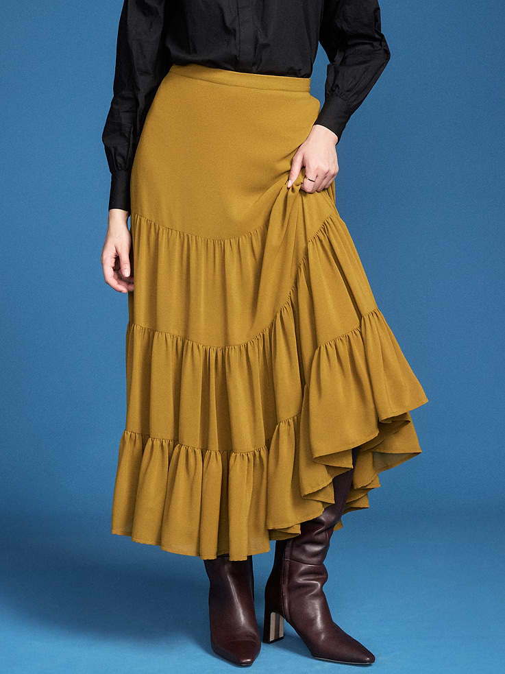 Image 2 of 6, Old Navy x Altuzarra Tiered Swing Maxi Skirt