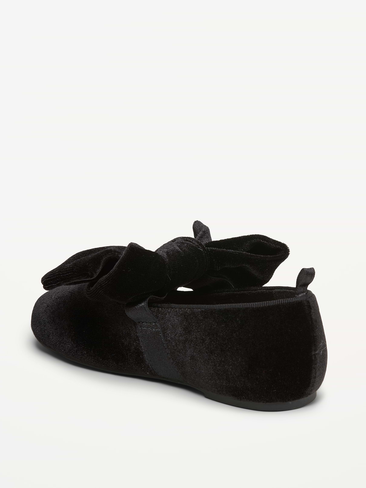 Image 3 of 4, Velvet Bow Ballet Flats for Toddler Girls