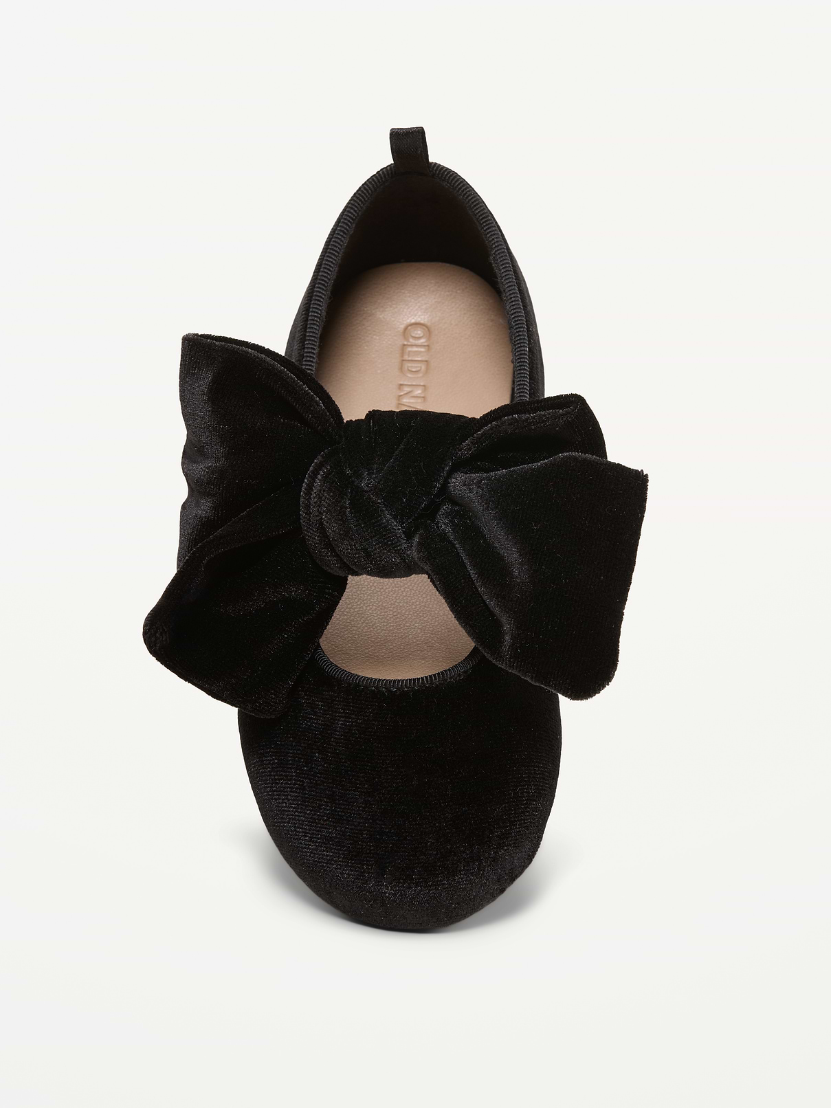 Image 2 of 4, Velvet Bow Ballet Flats for Toddler Girls