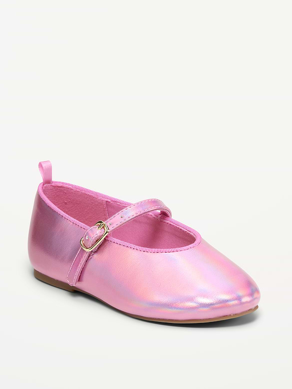 Shiny Faux-Leather Mary Jane Shoes for Toddler Girls