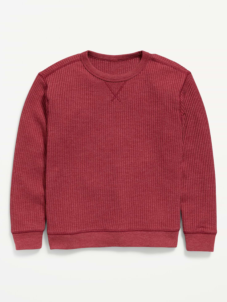 Image 2 of 3, Long-Sleeve Waffle Knit T-Shirt for Boys