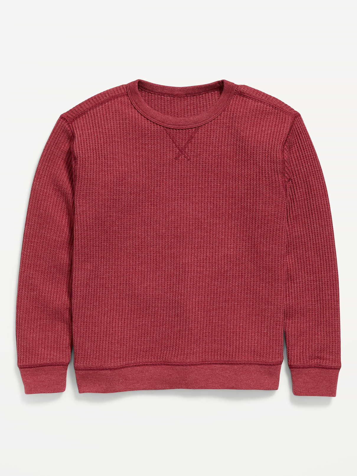 Image 1 of 3, crew neck, long sleeves, select colors feature three-button henley placket, Product #1184469