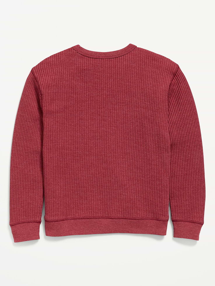 Image 3 of 3, Long-Sleeve Waffle Knit T-Shirt for Boys