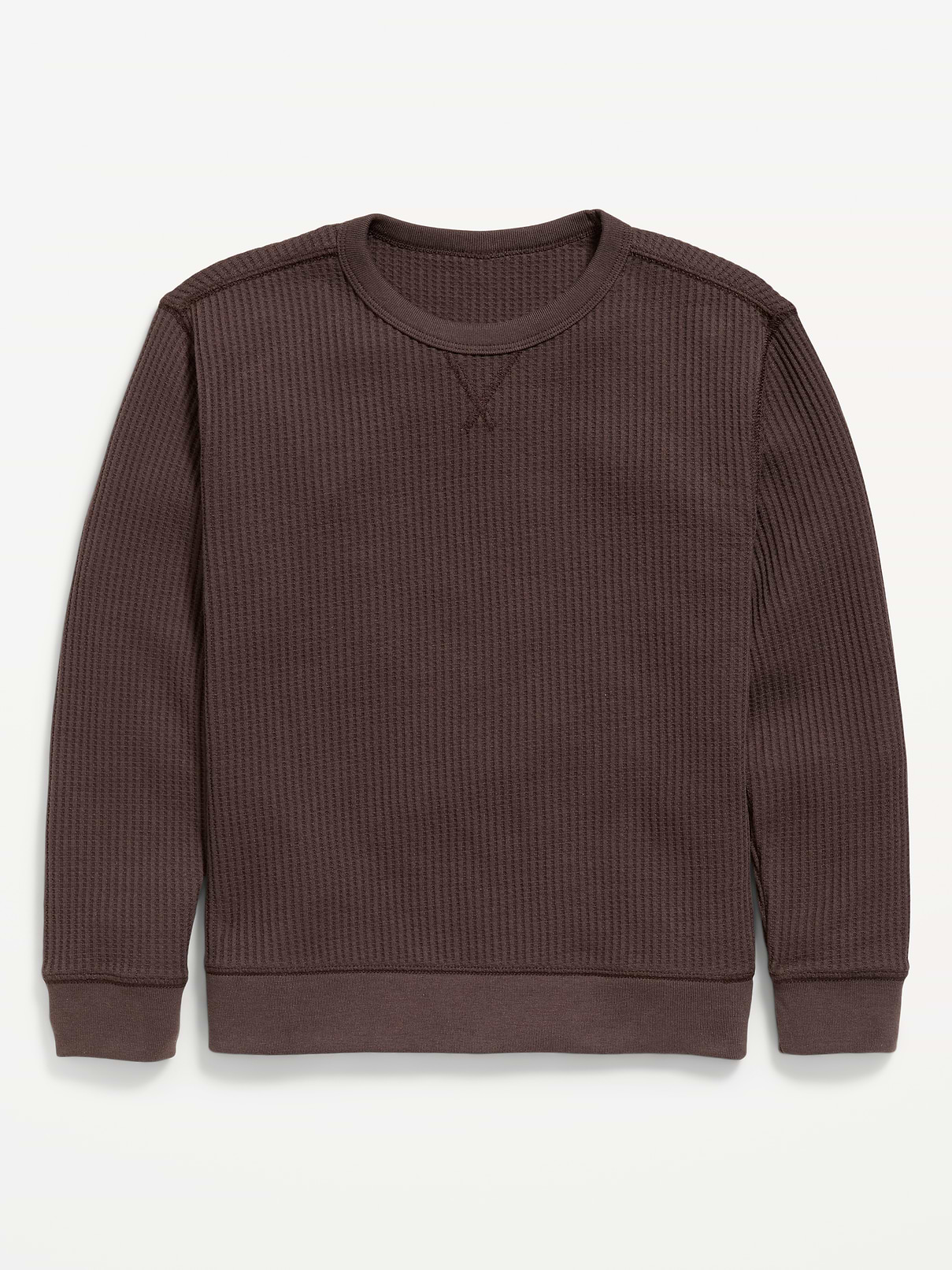 Image 1 of 3, crew neck, long sleeves, select colors feature three-button henley placket, Product #1184469