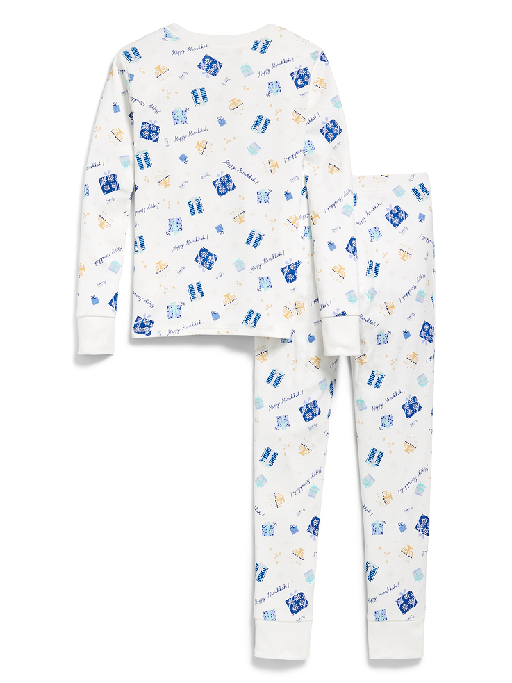Image 2 of 2, Gender-Neutral Snug-Fit Graphic Pajama Set for Kids