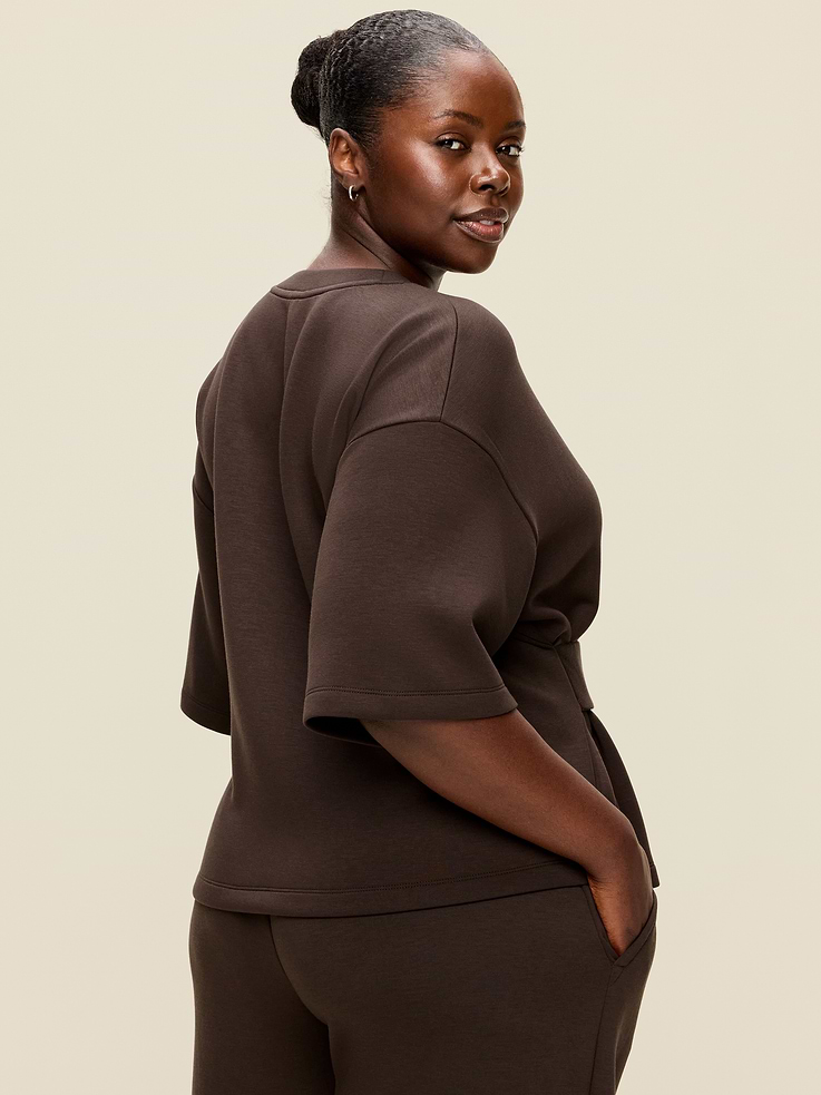 Image 9 of 9, Bounce Fleece Wrap Top