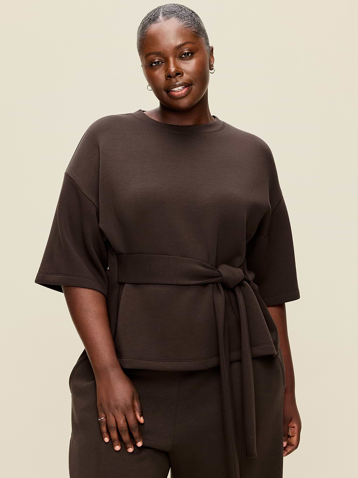 Image 8 of 9, Bounce Fleece Wrap Top