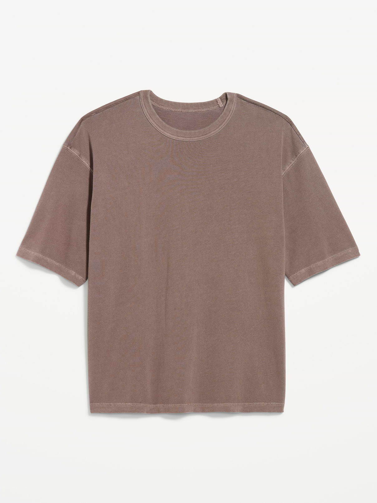 Image 1 of 2, rib-knit crew neck, short sleeves, Product #866414
