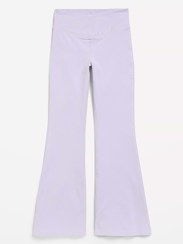 High-Waisted PowerChill Crossover Flared Leggings for Girls