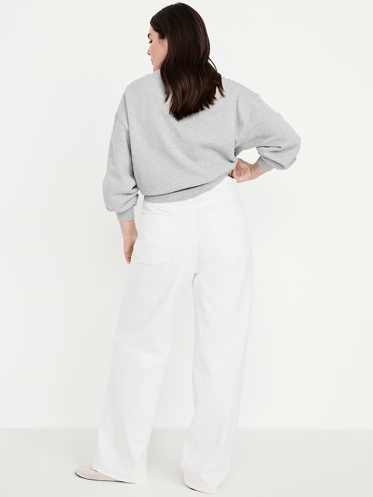 Image 7 of 10, Extra High-Waisted Wide-Leg Jeans