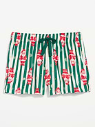 Image 2 of 3, Flannel Boxer Pajama Shorts for Women