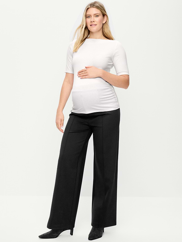 Maternity Over-the-Bump Stevie Wide-Leg Pants