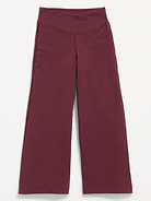 Image 3 de 4, Pantalon PowerChill jambe large à taille haute croisée pour fille