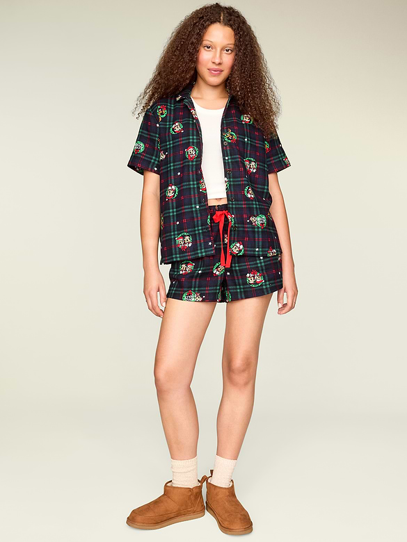 Old Navy x Disney Flannel Pajama Shorts Set for Women