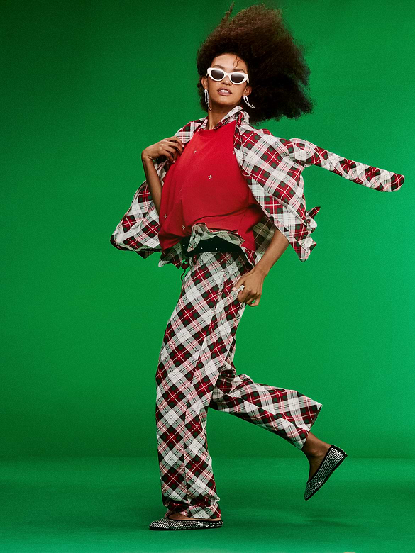 Printed Flannel Pajama Pant Set for Women