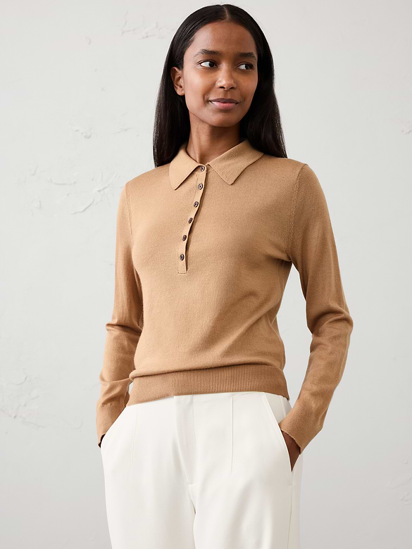 Merino Wool Sweater Polo