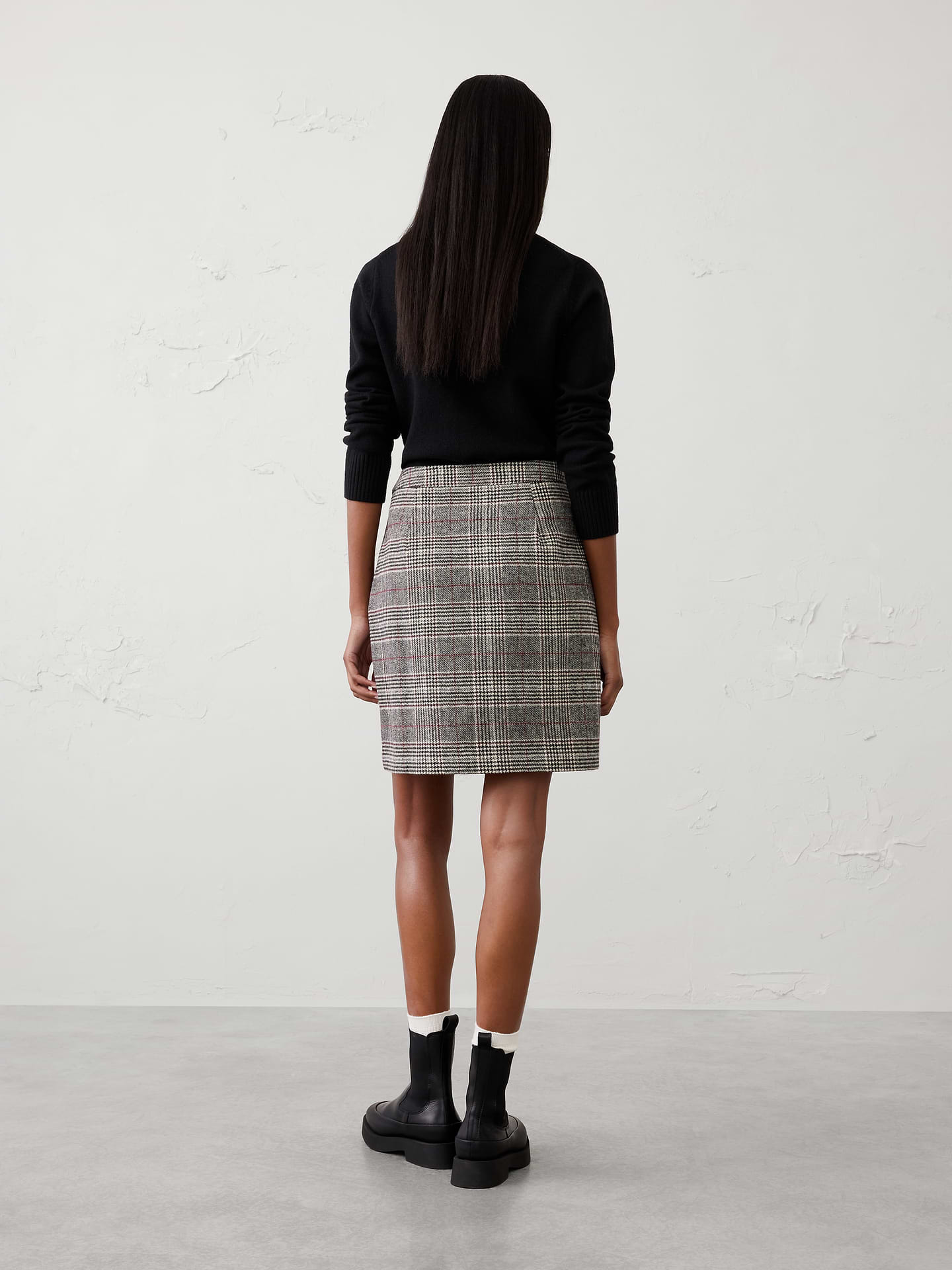 Image 2 of 3, Double-Button Tab Mini Skirt