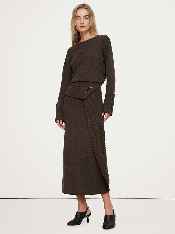Merino-Cotton Maxi Sweater Dress