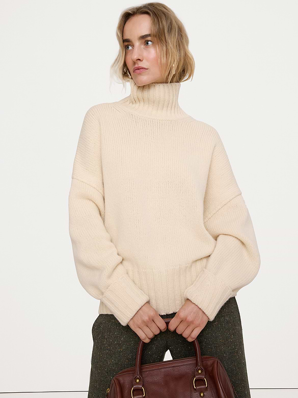 Italian Wool-Blend Turtleneck Sweater