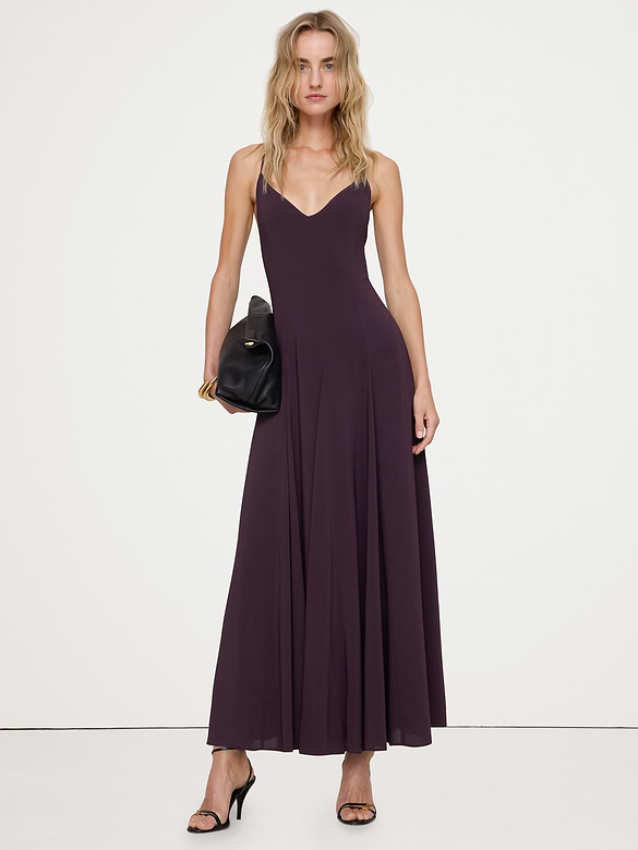 Georgette Paneled Maxi Dress