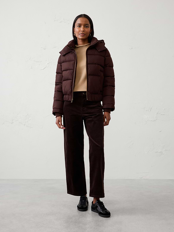 Short Hooded Puffer Jacket