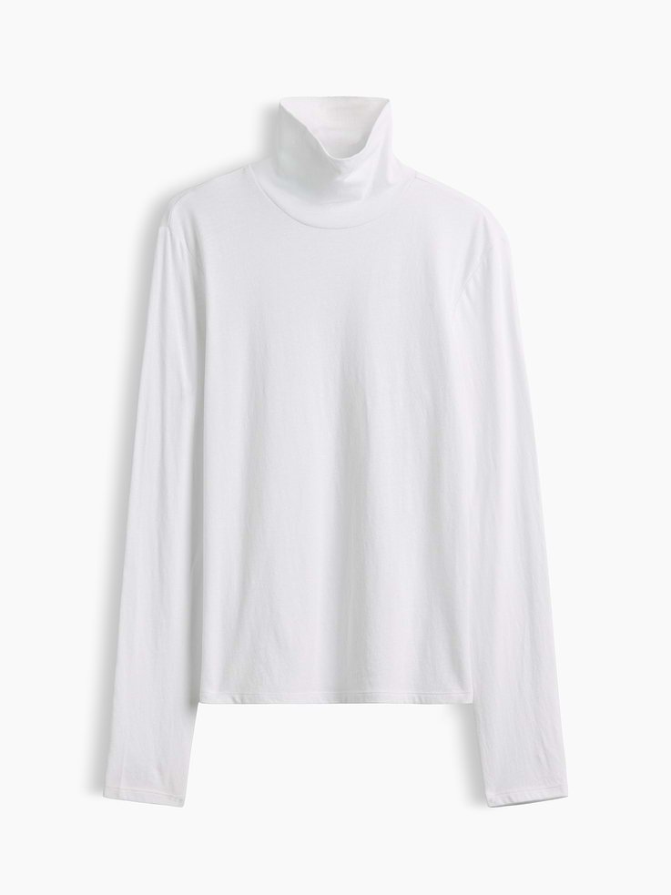 Image 4 of 4, 100% Cotton Authentic Turtleneck T-Shirt