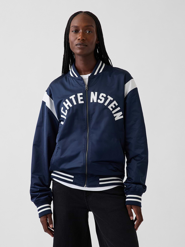 Image 5 of 10, Gap | Lichtenstein | Whitney | Standing Explosion Varsity Jacket