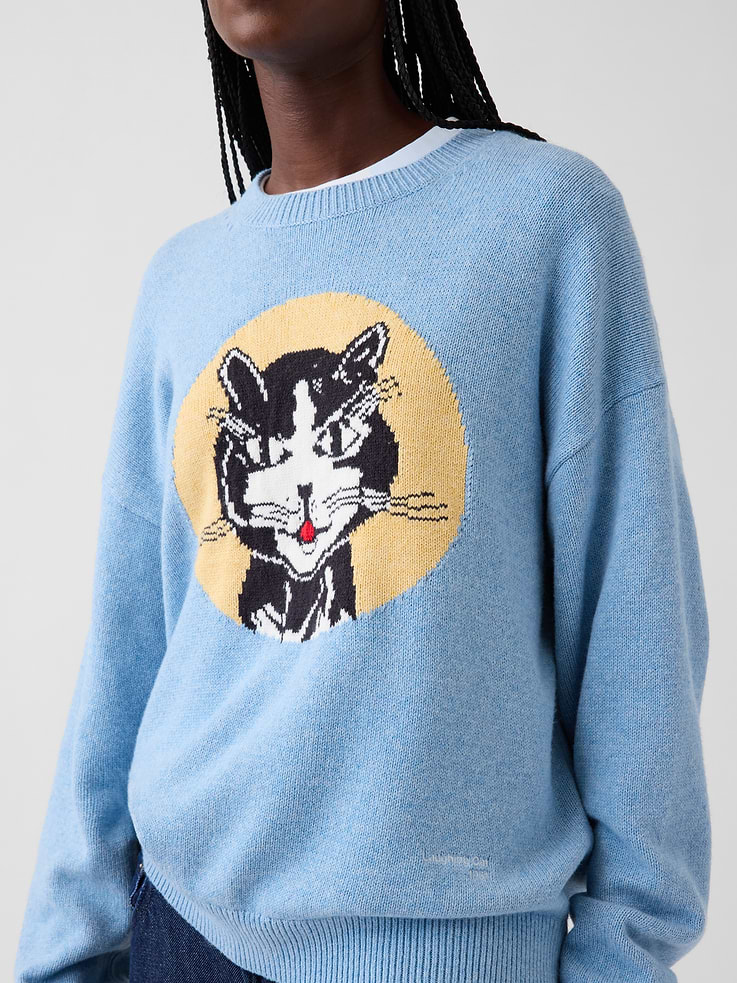 Image 5 of 9, Gap | Lichtenstein | Whitney | Laughing Cat Sweater