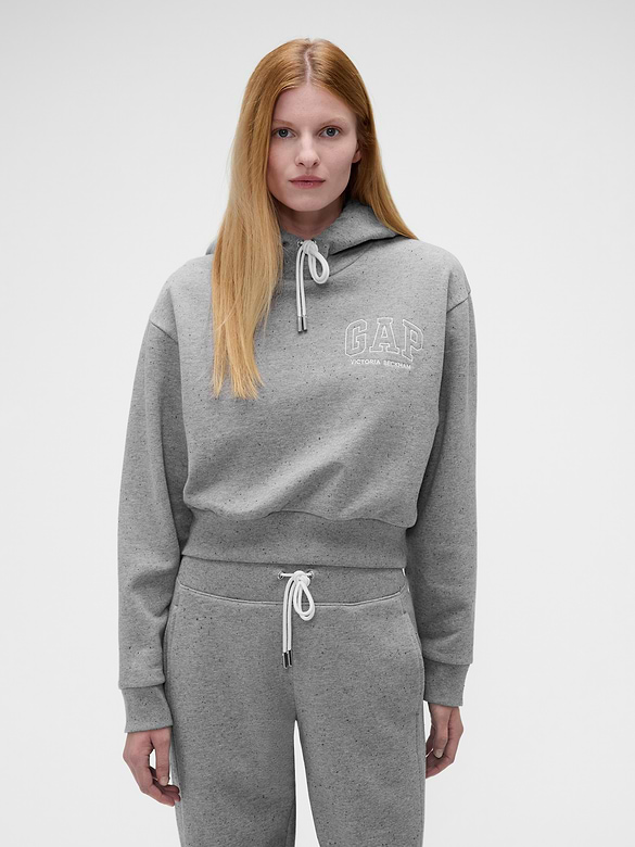 Gap × Victoria Beckham Heavyweight Logo Crop Hoodie