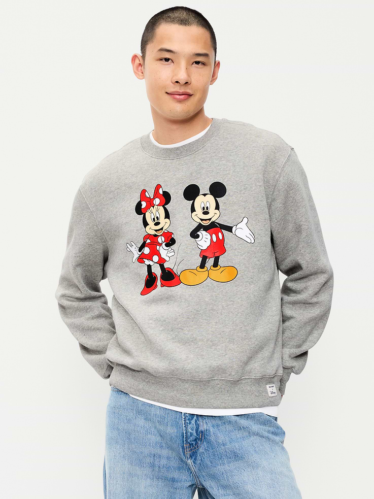 Image 1 of 5, crew neck, long sleeves, licensed character graphic, rib-knit trim, pullover style, ©Disney., available exclusively online and at old navy outlet stores., Product #910035