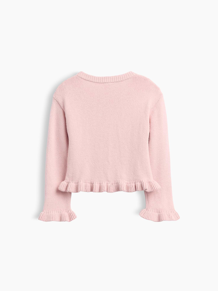 Image 3 of 4, Baby & Toddler CashSoft Ruffle Cardigan Sweater