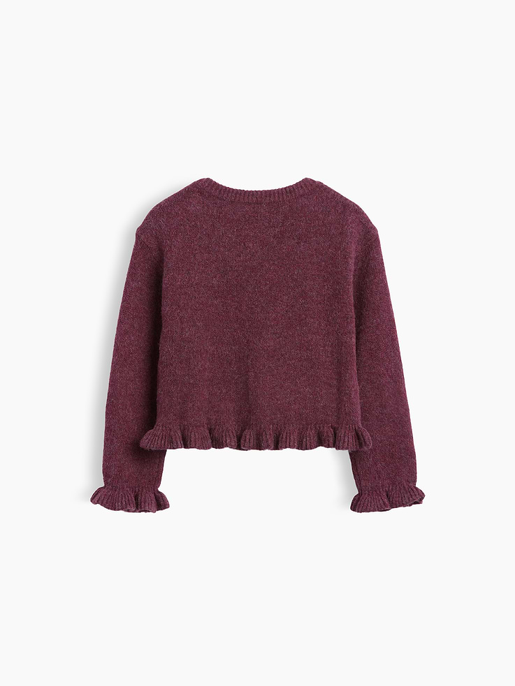 Image 3 of 4, Baby & Toddler CashSoft Ruffle Cardigan Sweater