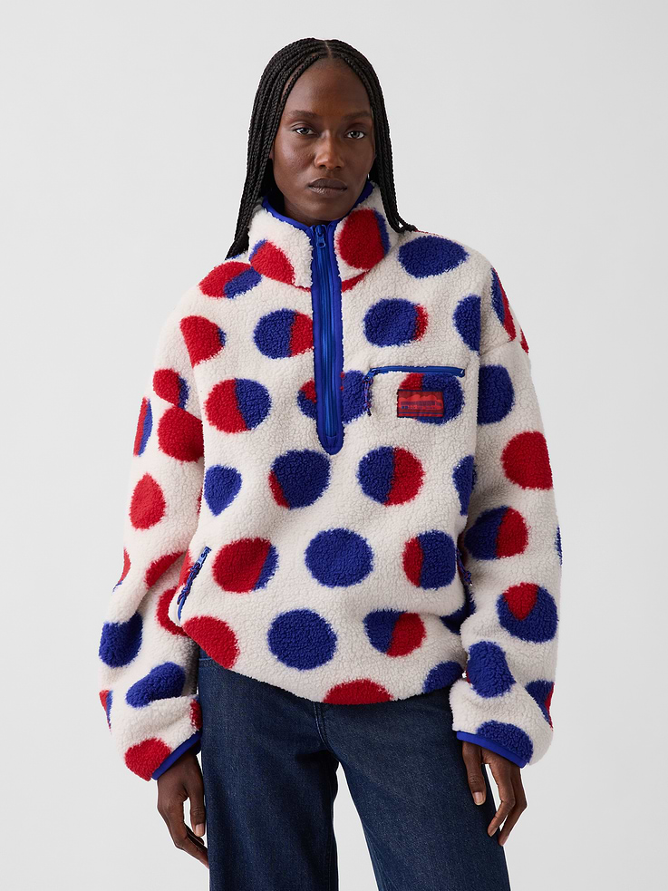 Image 4 of 10, Gap | Lichtenstein | Whitney | Cathedral #2 Quarter-Zip Sherpa Pullover